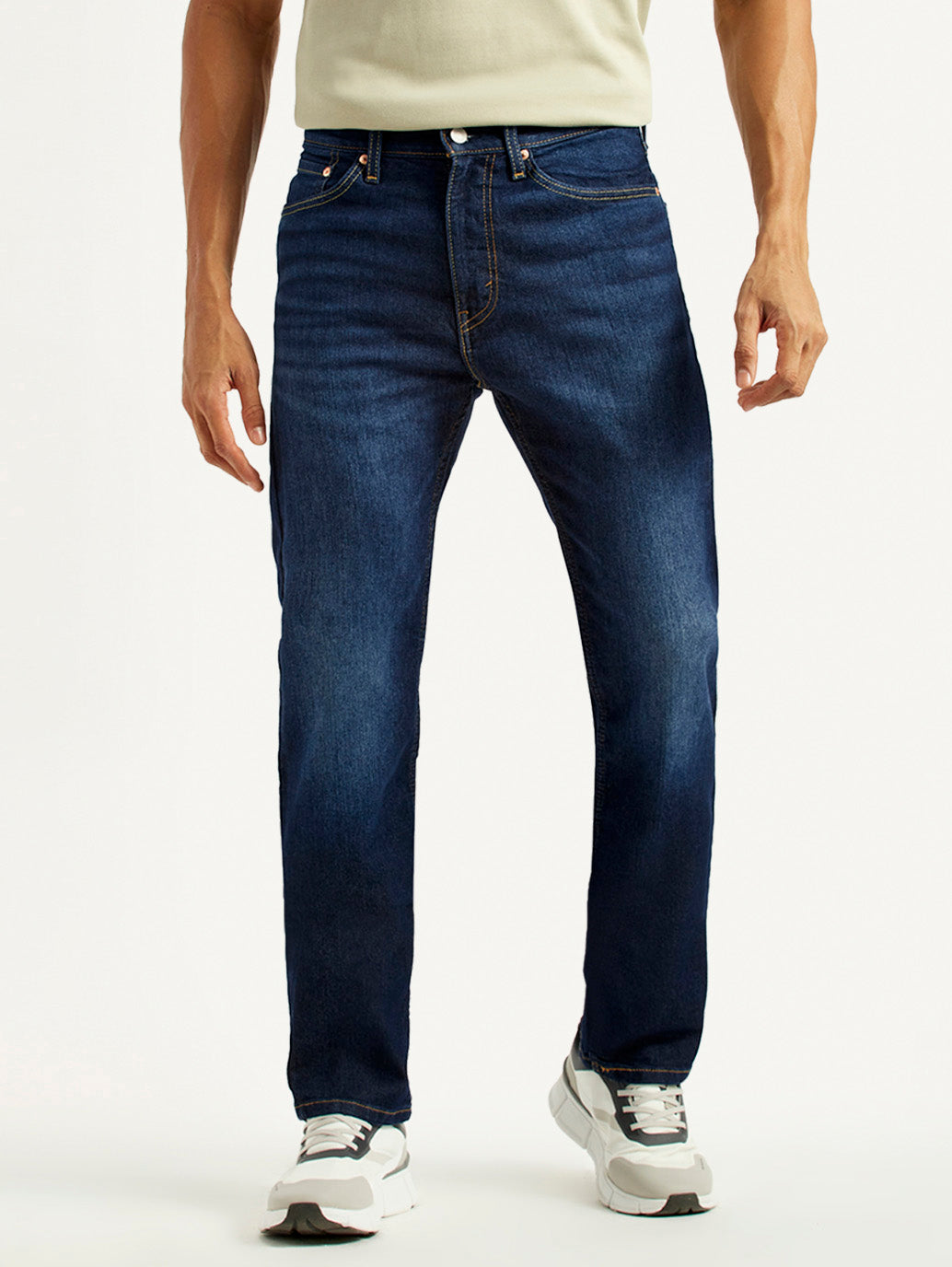Men's 505 Indigo Straight Fit Mid Rise Jeans - Front View