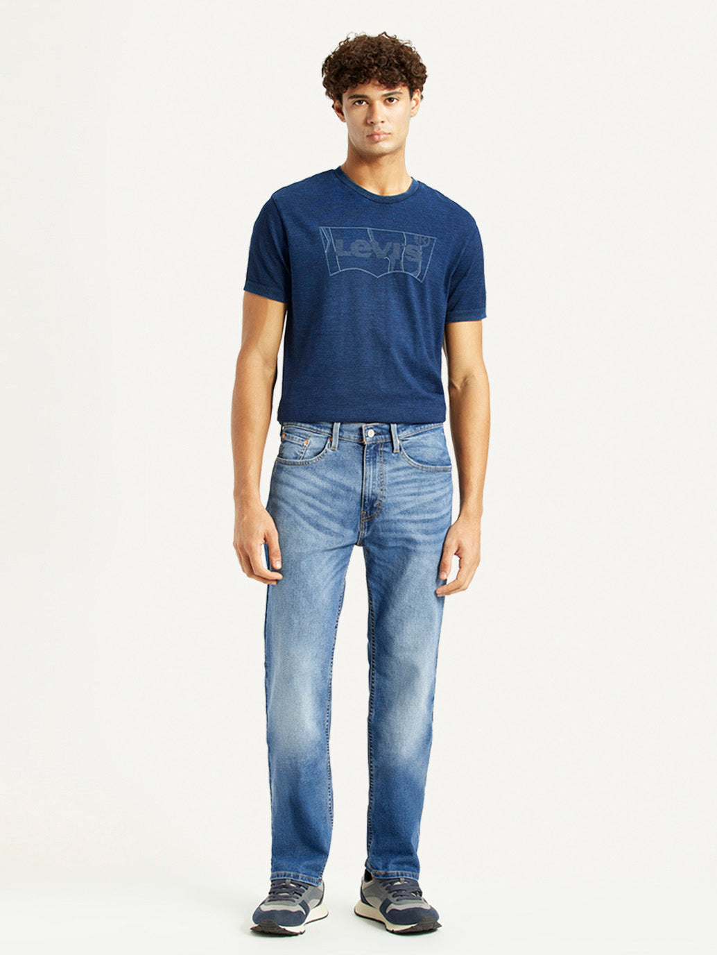 Men's 505 Indigo Straight Fit Mid Rise Jeans - Front View