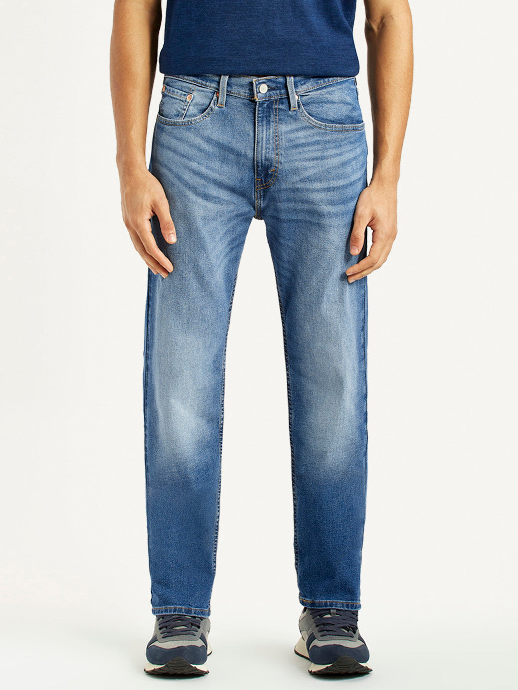 Men's 505 Indigo Straight Fit Mid Rise Jeans - Front View