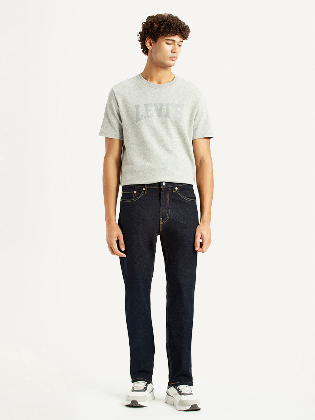 Men's 505 Indigo Straight Fit Mid Rise Jeans - Front View
