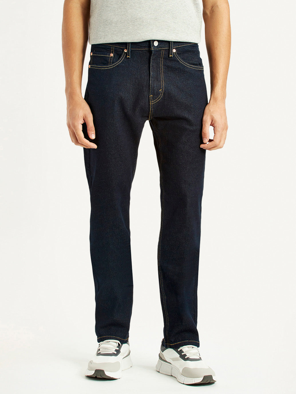 Men's 505 Indigo Straight Fit Mid Rise Jeans - Front View