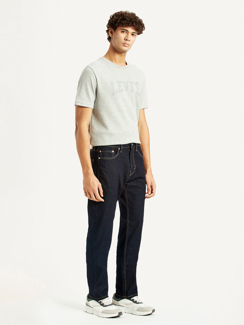 Men's 505 Indigo Straight Fit Mid Rise Jeans - Side View