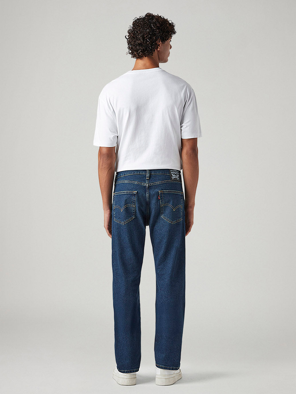 Men's 505 Blue Straight Fit Mid Rise Tinted Jeans - Back View