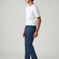 Men's 505 Blue Straight Fit Mid Rise Tinted Jeans - Side View