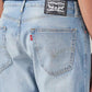 Men's 505 Light Blue Straight Fit Mid Rise Jeans - Detail View