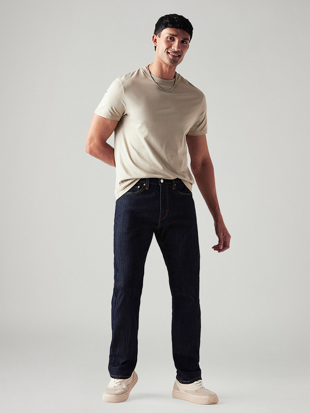 Men's 505 Dark Indigo Straight Fit Mid Rise Jeans