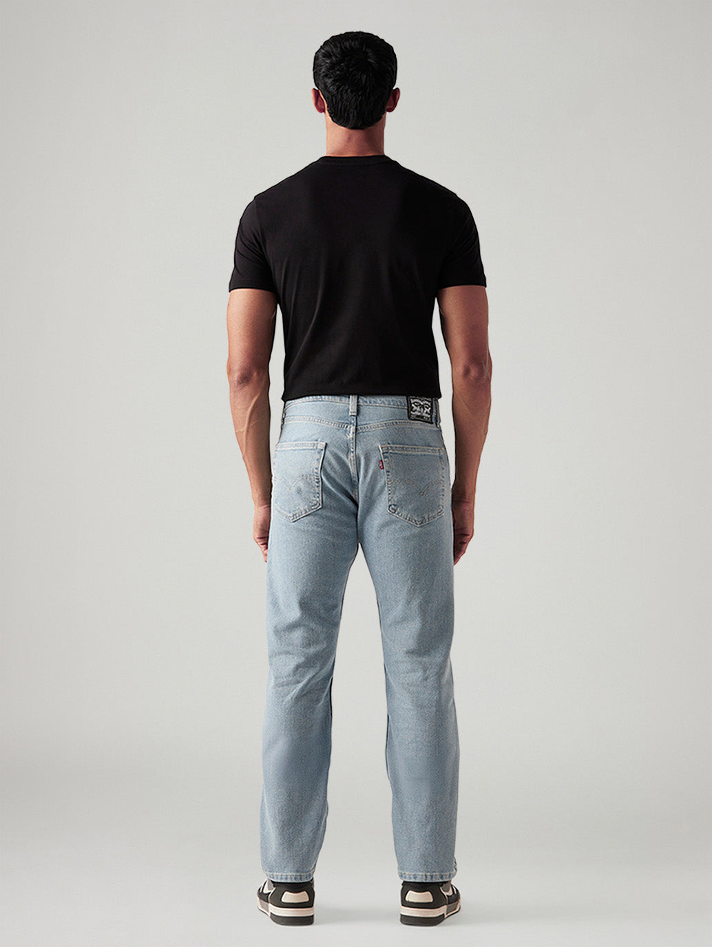 Men's 505 Light Indigo Straight Fit Mid Rise Jeans - Back View