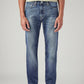 Men's 505 Blue Straight Fit Mid Rise Jeans - Front View