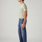 Men's 505 Blue Straight Fit Mid Rise Jeans - Side View