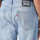 Men's 505 Light Blue Straight Fit Mid Rise Jeans - Detail View