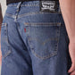 Men's 505 Blue Straight Fit Mid Rise Jeans - Detail View