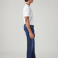 Men's 505 Blue Straight Fit Mid Rise Jeans - Side View