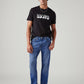 Men's 505 Blue Straight Fit Mid Rise Jeans - Styleshot View