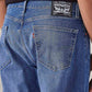 Men's 505 Blue Straight Fit Mid Rise Jeans - Detail View