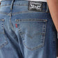 Men's 505 Med Indigo Straight Fit Mid Rise Jeans - Detail View