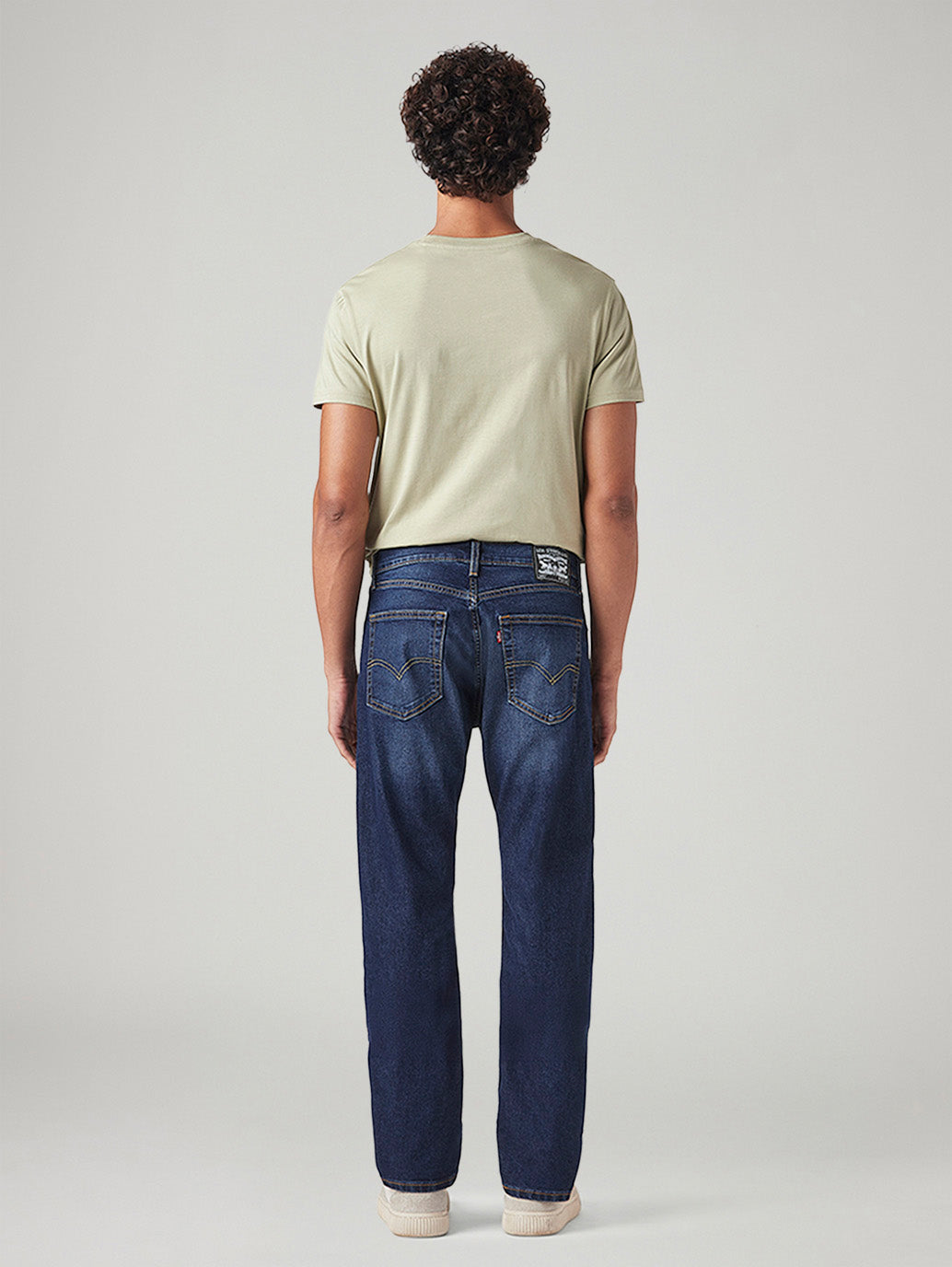 Men's 505 Med Indigo Straight Fit Mid Rise Tinted Jeans - Back View