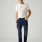 Men's 505 Dark Blue Straight Fit Mid Rise Jeans - Styleshot View