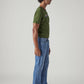 Men's 505 Blue Straight Fit Mid Rise Jeans - Side View