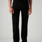 Men's 505 Black Straight Fit Mid Rise Jeans - Front View