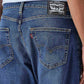 Men's 505 Dark Indigo Straight Fit Mid Rise Jeans - Detail View