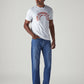 Men's 505 Blue Straight Fit Mid Rise Jeans - Styleshot View