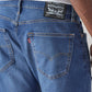 Men's 505 Blue Straight Fit Mid Rise Jeans - Detail View