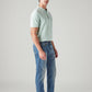 Men's 505 Blue Straight Fit Mid Rise Jeans - Side View