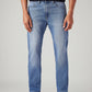 Men's 505 Light Blue Straight Fit Mid Rise Jeans - Front View
