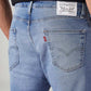 Men's 505 Light Blue Straight Fit Mid Rise Jeans - Detail View