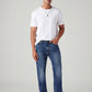 Men's 505 Dark Indigo Straight Fit Mid Rise Jeans - Styleshot View