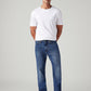 Men's 505 Dark Indigo Straight Fit Mid Rise Jeans - Front View