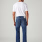 Men's 505 Dark Indigo Straight Fit Mid Rise Jeans - Back View