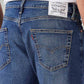 Men's 505 Dark Indigo Straight Fit Mid Rise Jeans - Detail View