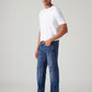 Men's 505 Dark Indigo Straight Fit Mid Rise Jeans - Side View