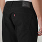 Men's 505 Black Straight Fit Mid Rise Jeans - 20 View