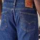 Mens 505 Mid Rise Straight Fit Cotton Stretch Blend Jeans - Detail View