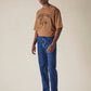 Mens 505 Mid Rise Straight Fit Cotton Stretch Blend Jeans - Side View
