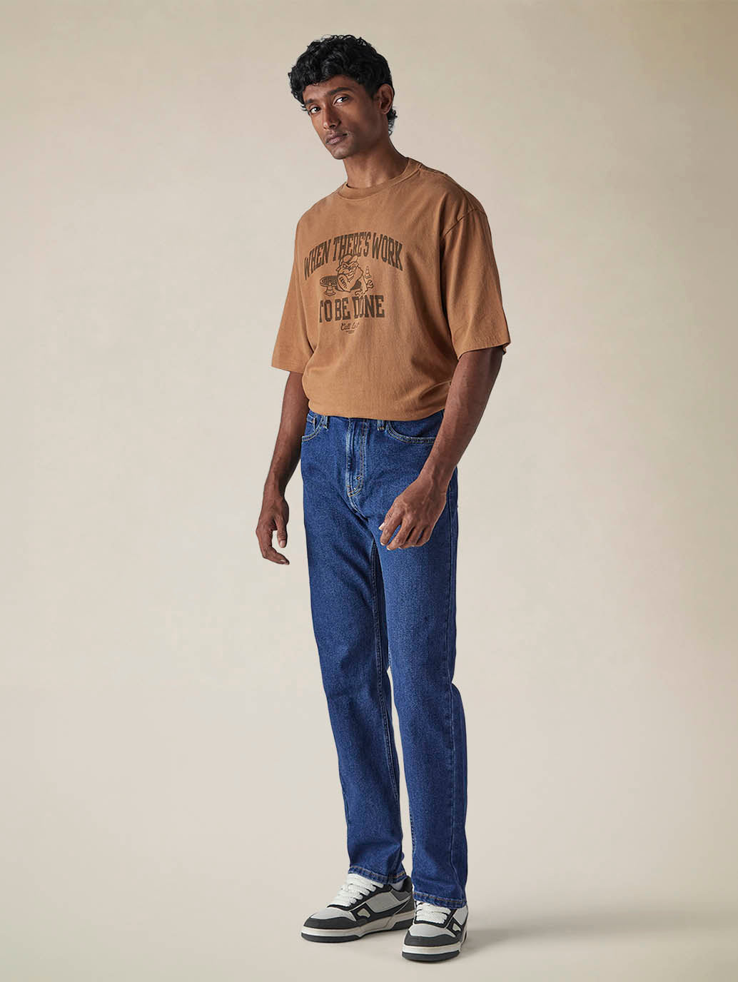 Mens 505 Mid Rise Straight Fit Cotton Stretch Blend Jeans - Side View