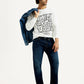 Men's 555 Dark Indigo Loose Fit Mid Rise Jeans - Styleshot View