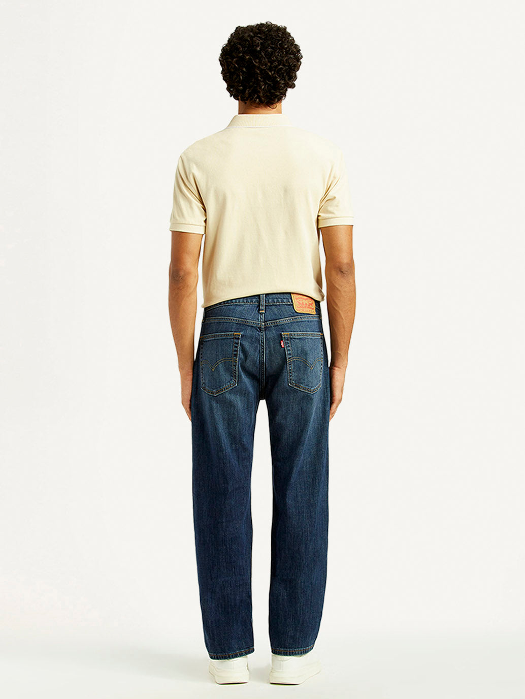 Men's 555 Dark Indigo Loose Fit Mid Rise Jeans - Back View