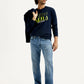 Men's 555 Med Indigo Loose Fit Mid Rise Jeans - Styleshot View