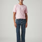 Men's 555 Blue Relaxed Straight Fit Mid Rise Tinted Jeans - Front View