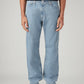 Men's 555 Light Blue Relaxed Straight Fit Mid Rise Tinted Jeans - Front View