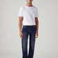 Men's 555 Dark Blue Relaxed Straight Fit Mid Rise Tinted Jeans - Front View