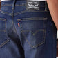 Men's 555 Dark Blue Relaxed Straight Fit Mid Rise Tinted Jeans - Detail View