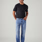 Men's 555 Light Blue Relaxed Straight Fit Mid Rise Jeans - Front View
