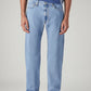 Men's 555 Light Blue Relaxed Straight Fit Mid Rise Jeans - Front View