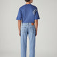 Men's 555 Light Blue Relaxed Straight Fit Mid Rise Jeans - Back View