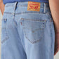 Men's 555 Light Blue Relaxed Straight Fit Mid Rise Jeans - Detail View