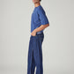 Men's 555 Blue Relaxed Straight Fit Mid Rise Jeans - Side View